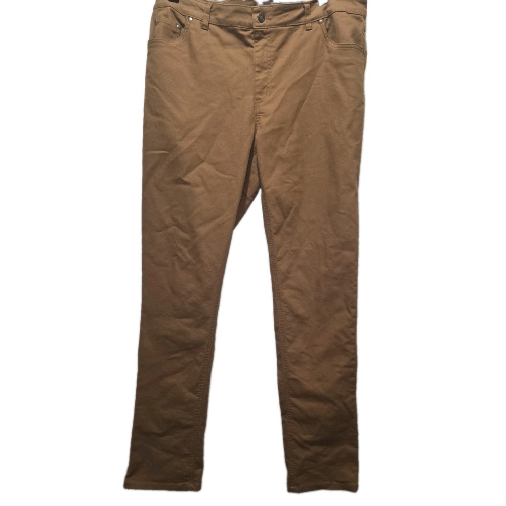Woman Within 16W Tall Pants Plus Size Stretch Straight Leg Camel Career Comfort